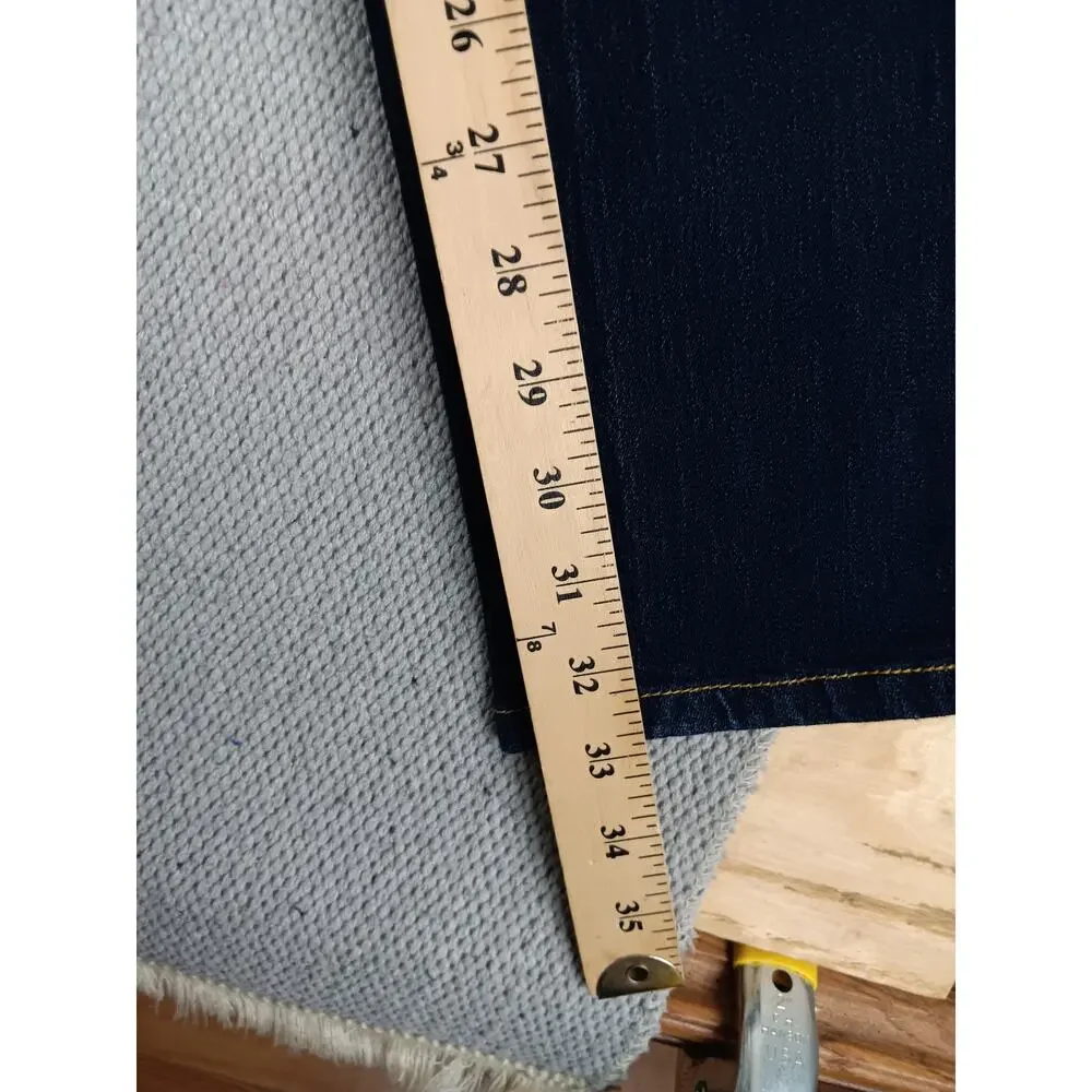 Rocawear Classic Skinny Jean Women 14 33X33‎  Dark Wash Rhinestone Back Stretch